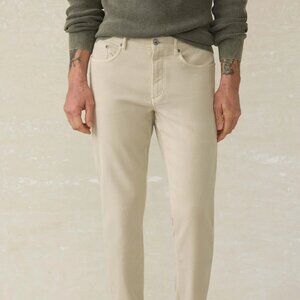 NWT - Men's Faherty Stretch Terry 5-Pocket Pant - Stone - 31x32
